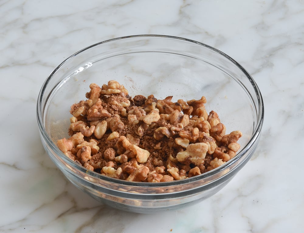 Walnut mix in a bowl.