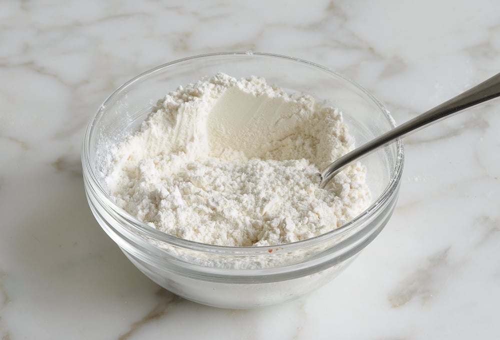 Bowl of dry ingredients.