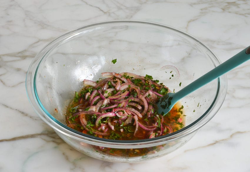 mixed German potato salad vinaigrette
