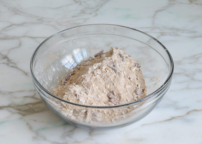 Bowl of nut mixture.