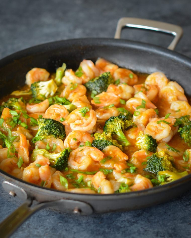 sweet and sour shrimp with broccoli