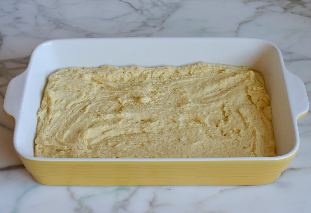 cornbread ready to bake
