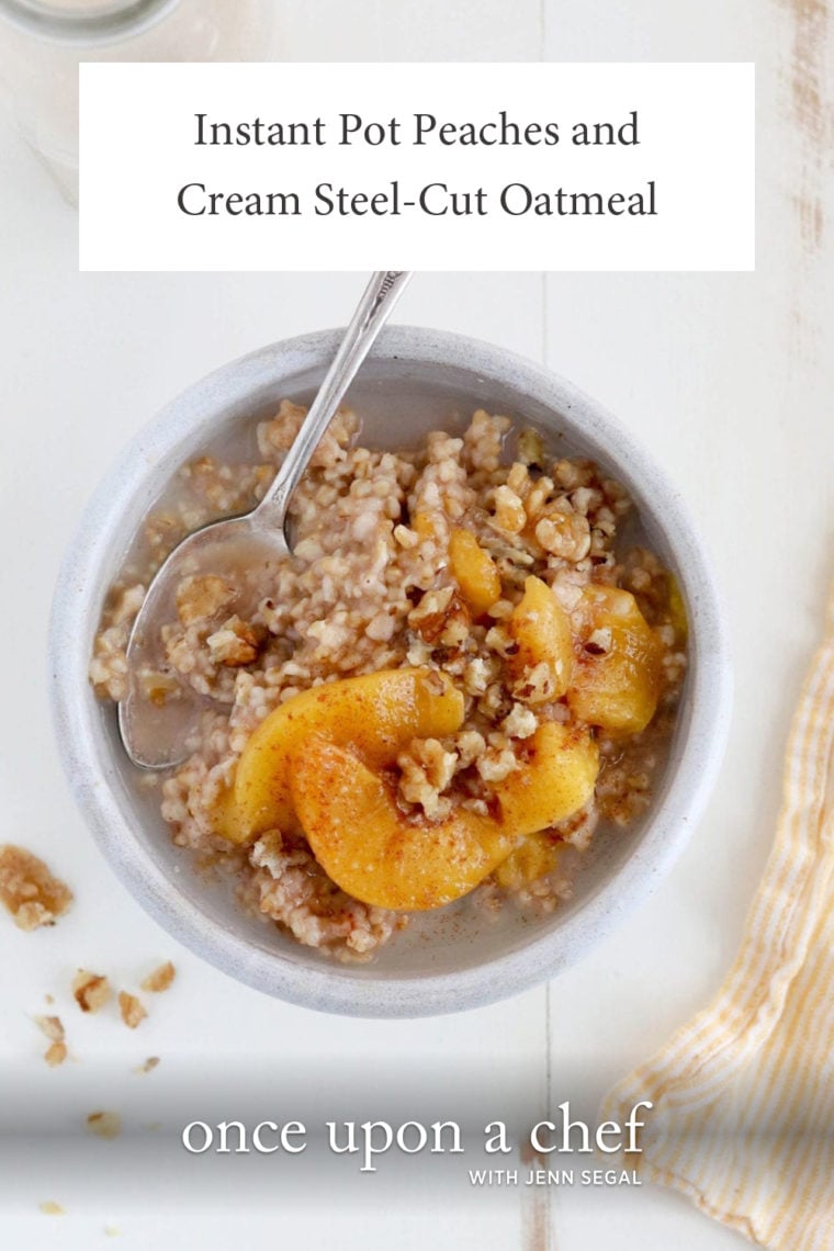 Instant Pot Peaches & Cream Oatmeal