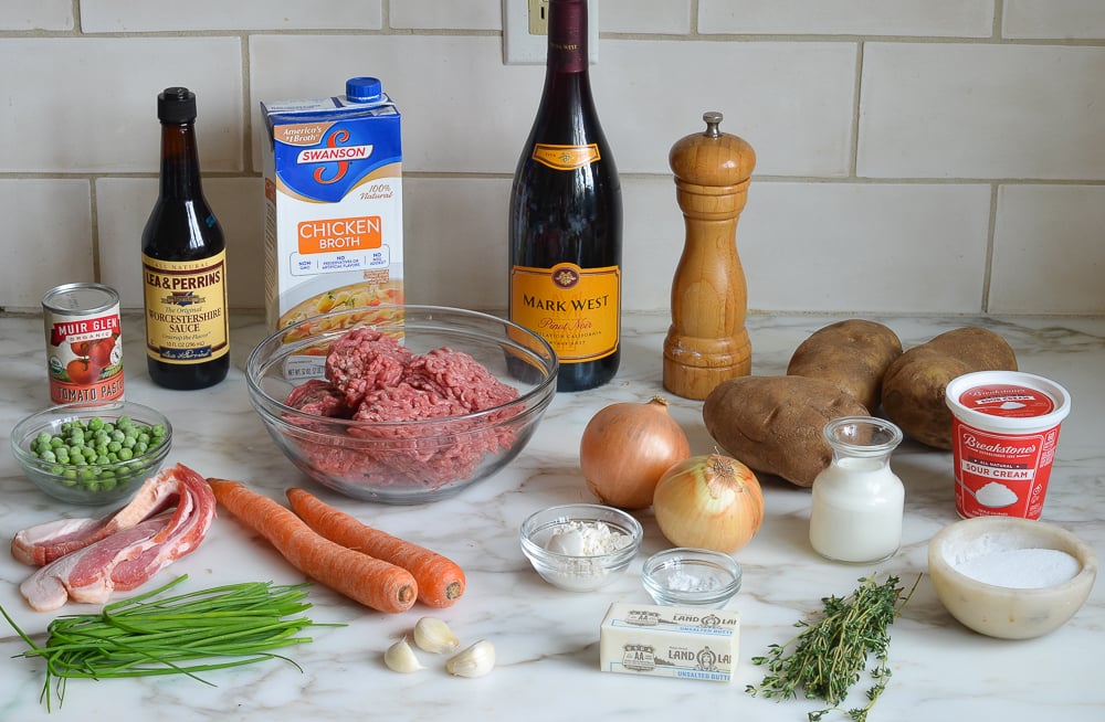 ingredients for shepherd's pie