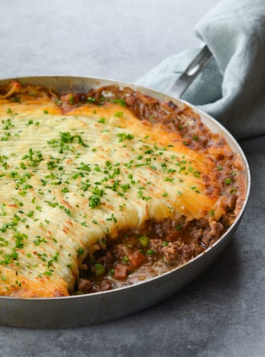 Shepherd's Pie in a skillet.