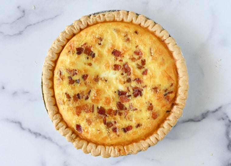 quiche fresh out of the oven