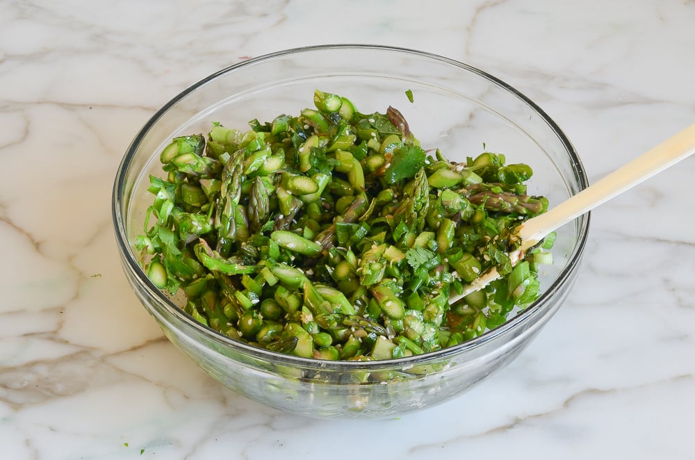 mixed asparagus salad