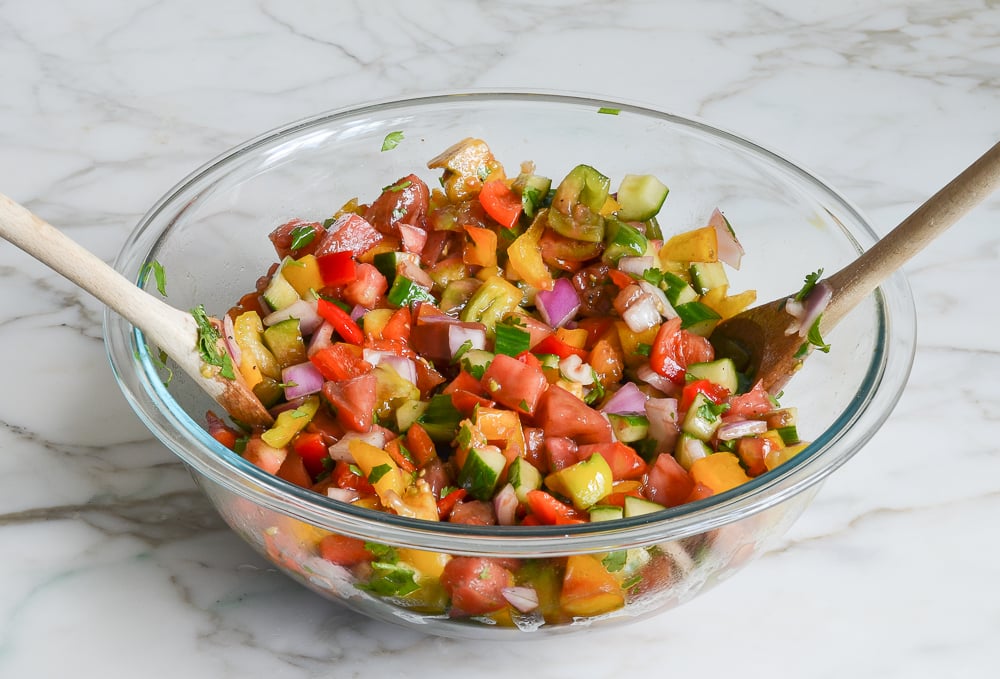 mixed gazpacho salad