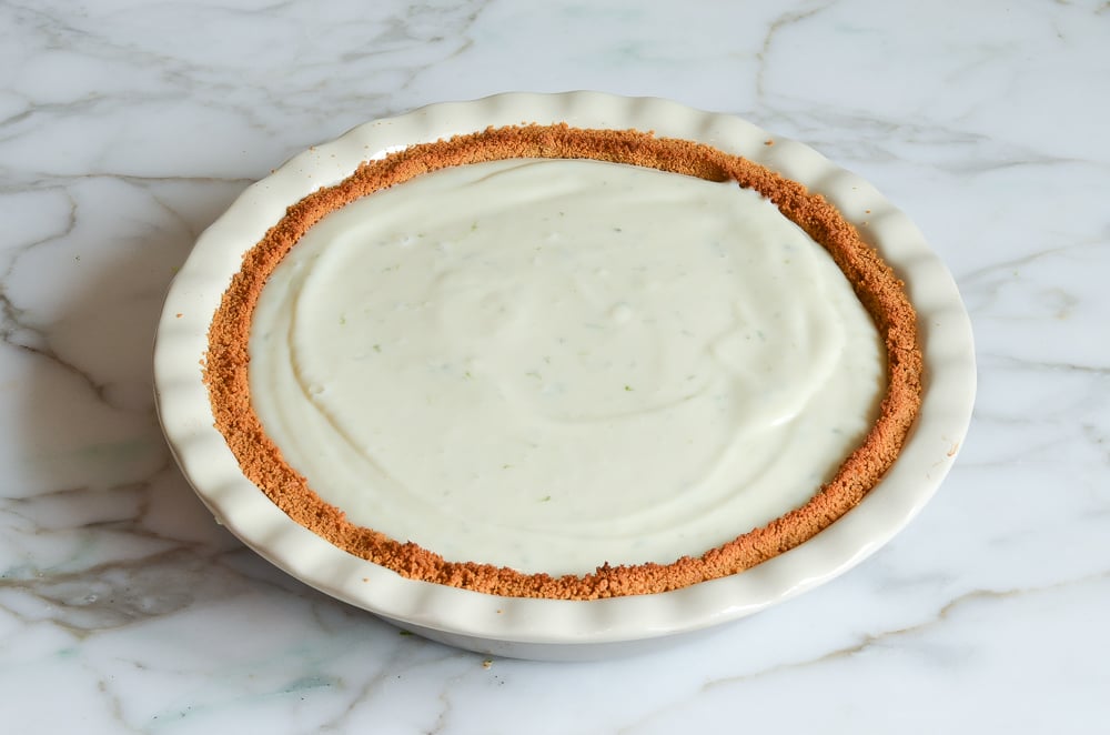 filling poured into crust