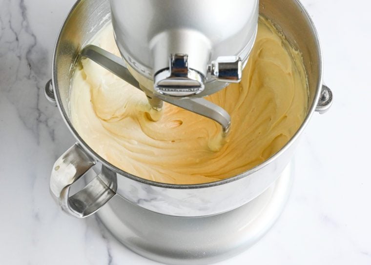 pale and creamy vanilla cupcake batter