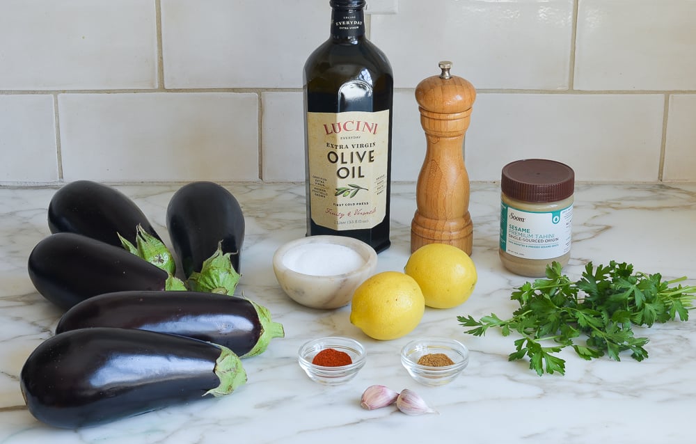 ingredients for baba ganoush