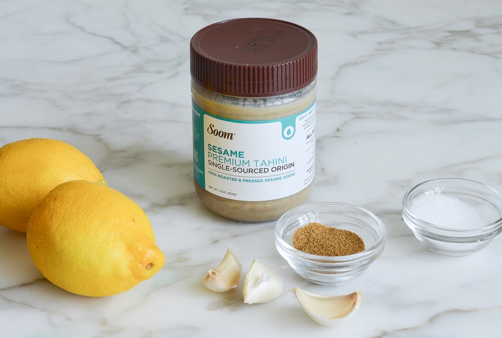 ingredients for tahini sauce