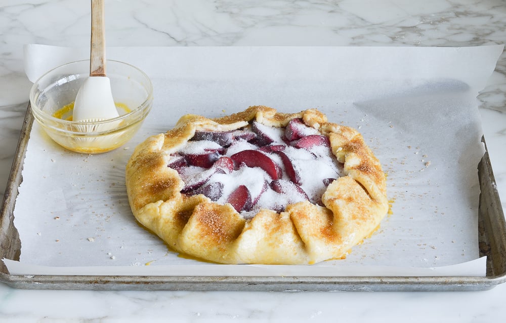 assembled galette ready to bake