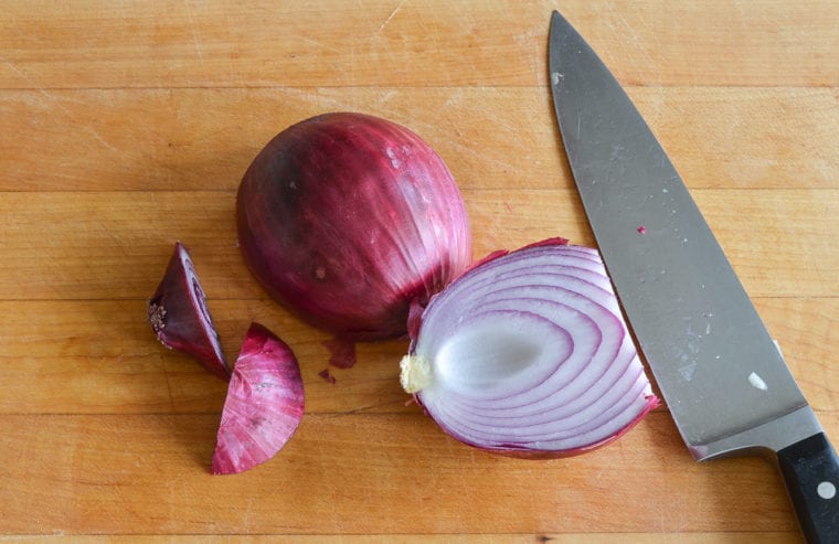 onion cut in half