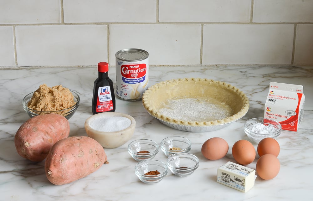 sweet potato pie ingredients