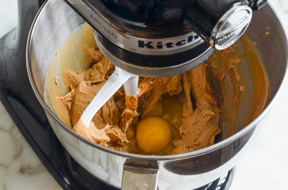 adding egg to wet ingredients