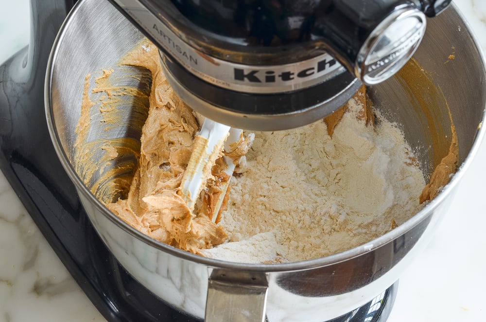 adding dry ingredients
