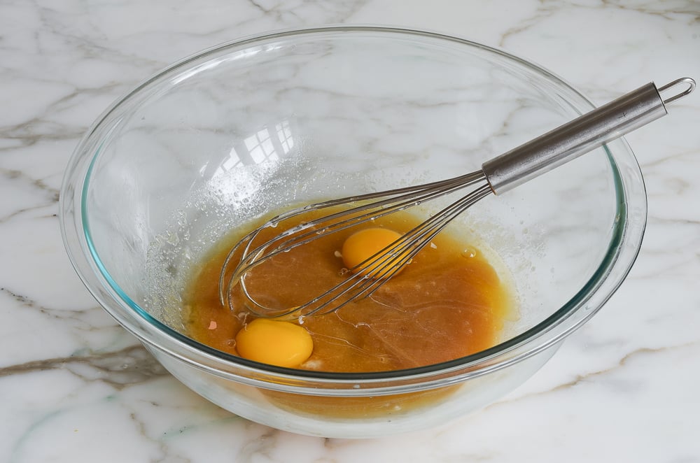 whisking in eggs