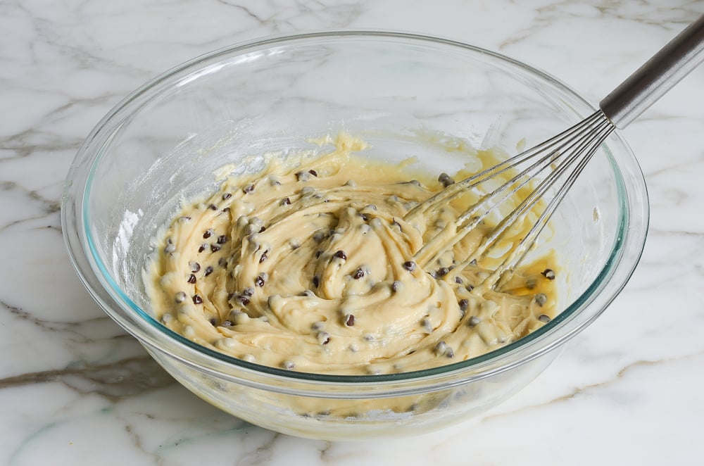 chocolate chip muffin batter