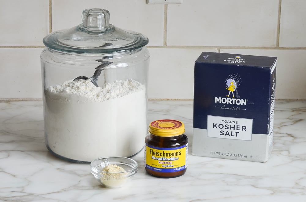 ingredients for homemade bread