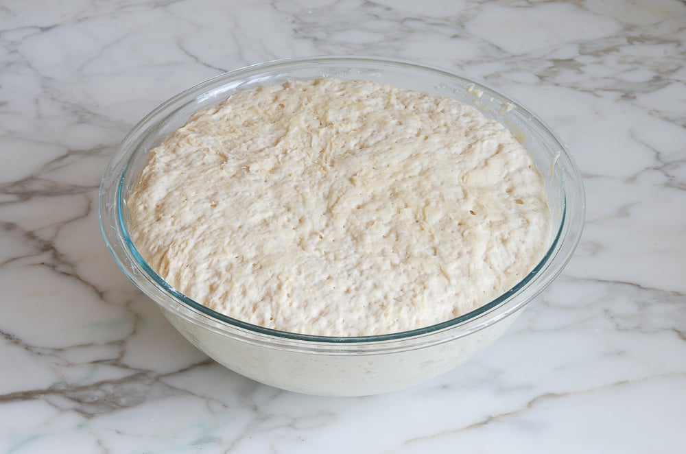 dough after the first rise