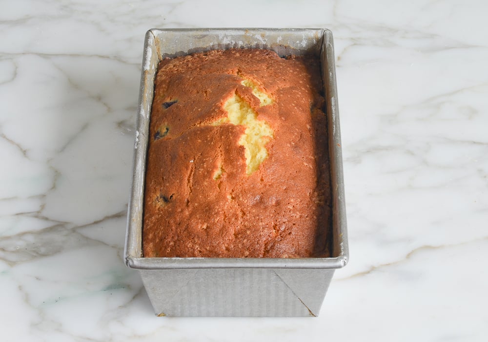 baked lemon blueberry pound cake
