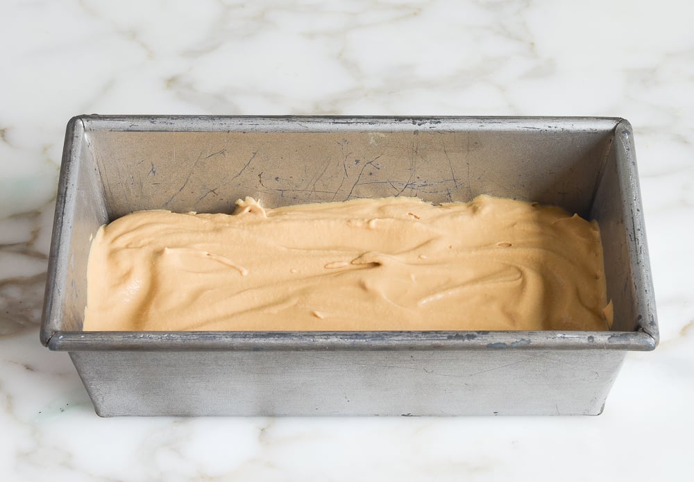 coffee ice cream ready to freeze