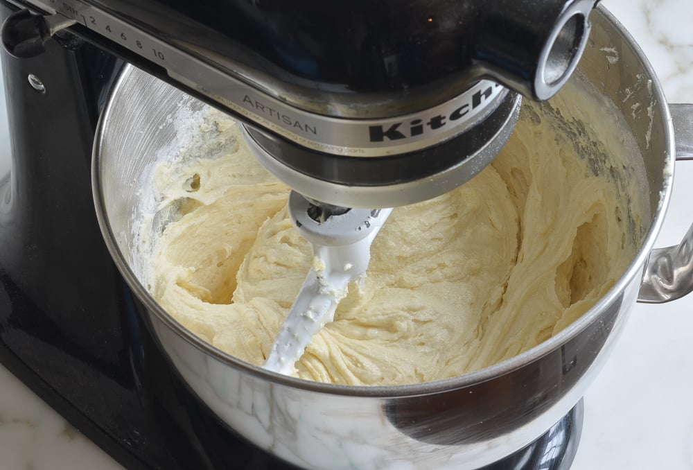 mixed sprinkle cake batter