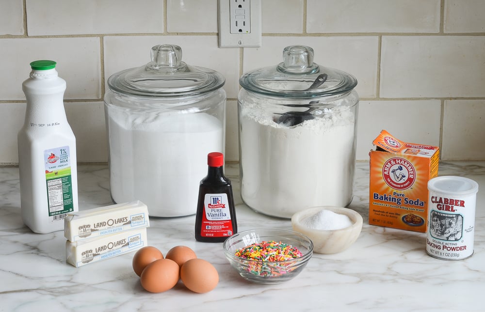 ingredients for sprinkle cake