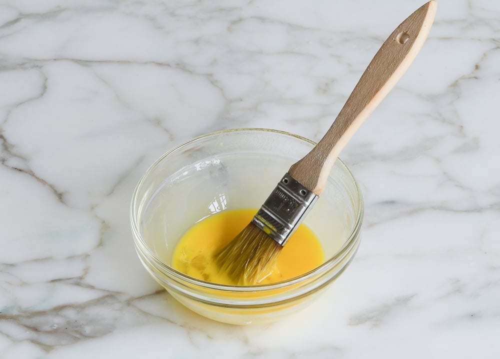 Brush in a small bowl of egg wash.