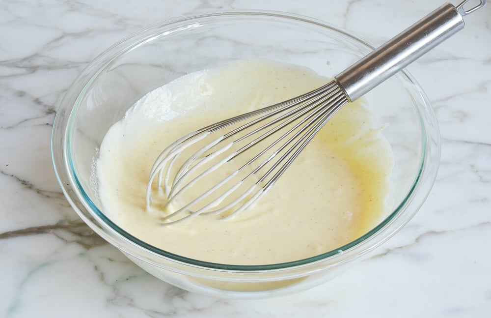 whisked wet ingredients