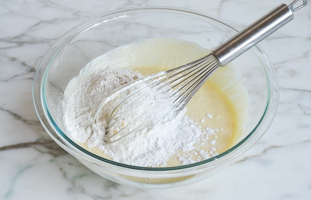 adding dry ingredients