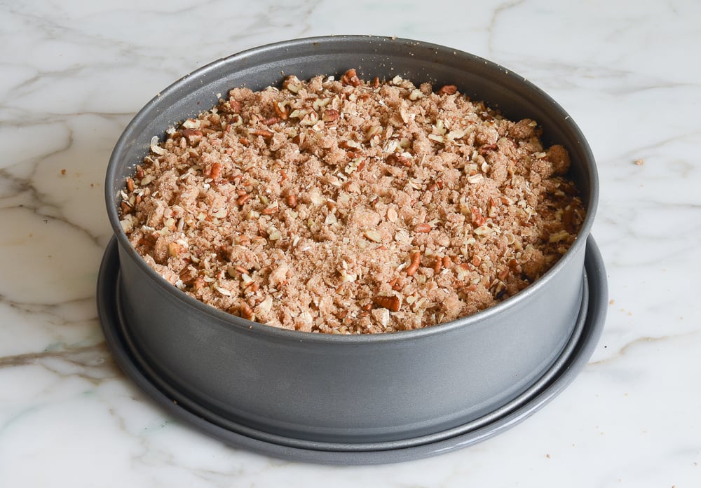 streusel sprinkled on top