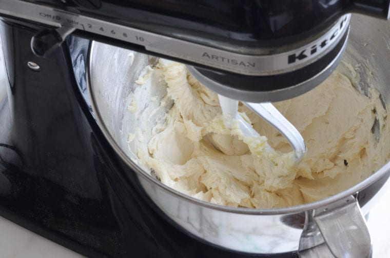 creamed butter, sugar, vanilla and rum