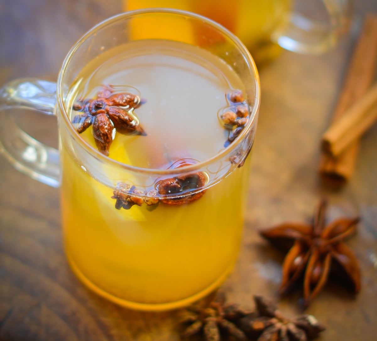 hot toddy in a glass mug