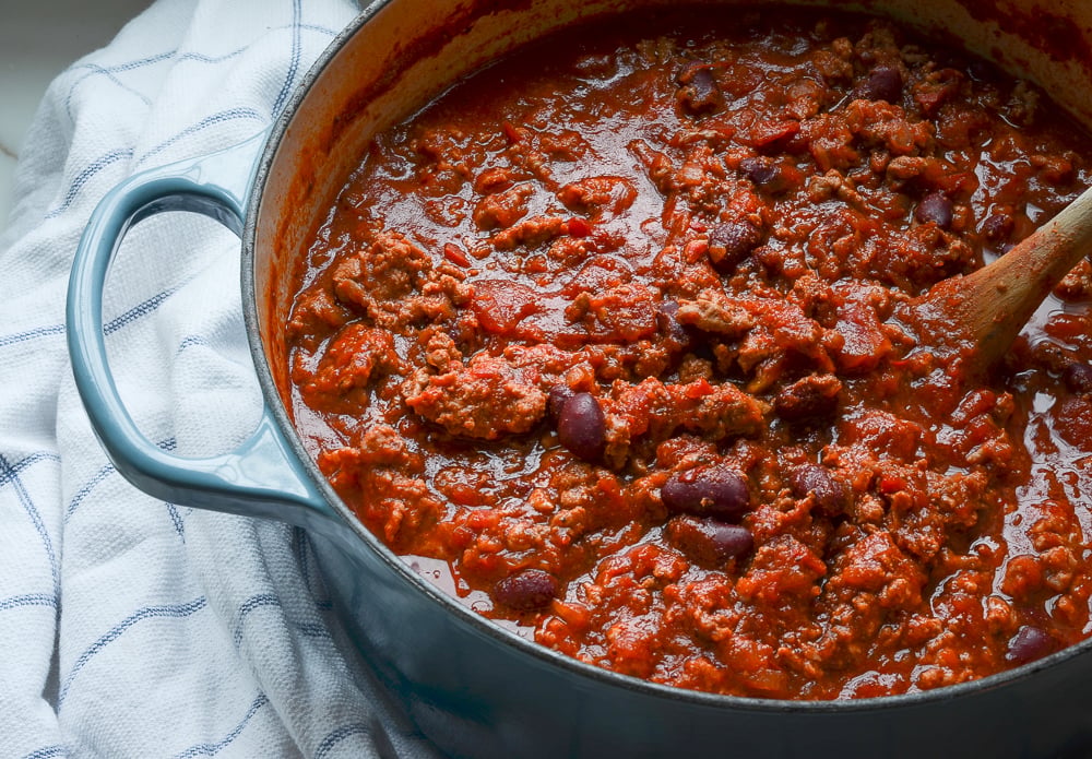 finished turkey chili.