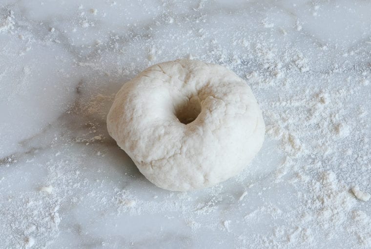 poking hole in dough ball