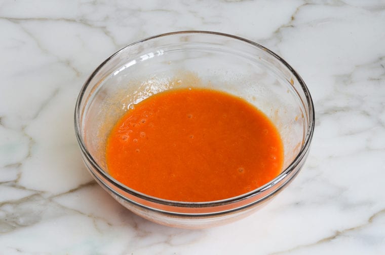 buffalo sauce in bowl.