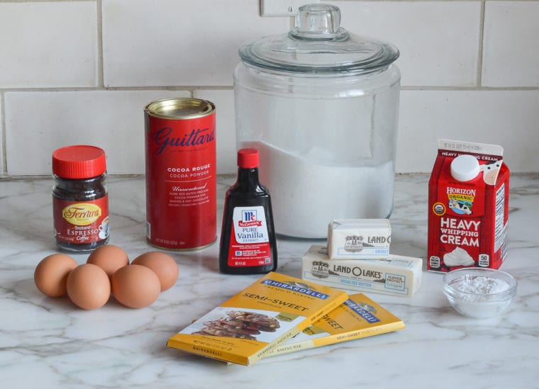 flourless chocolate cake ingredients