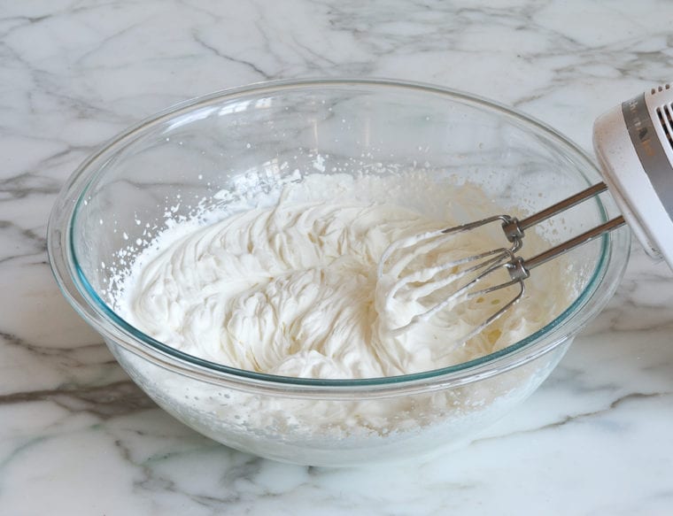 whipped cream in bowl