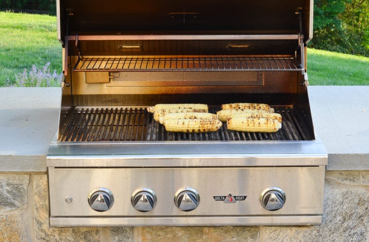 corn on grill for mexican street corn