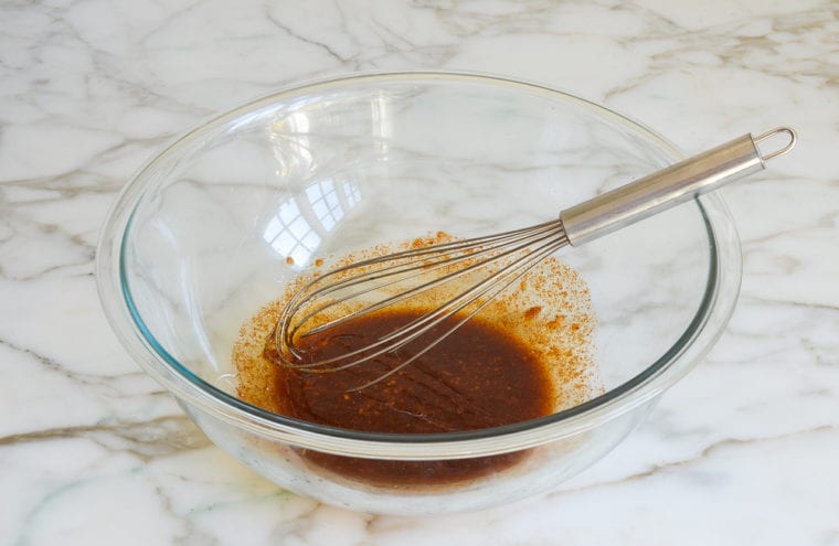 whisked BBQ chicken marinade