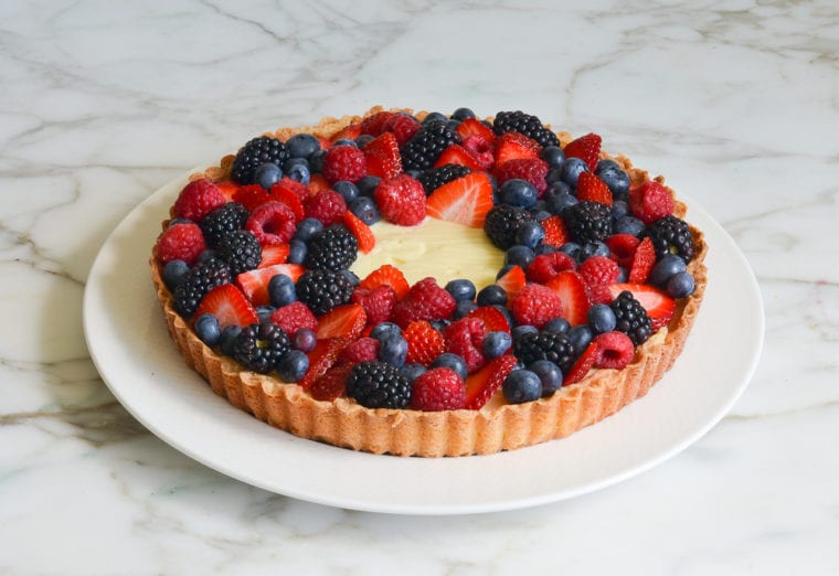 arranging berries in freeform fashion
