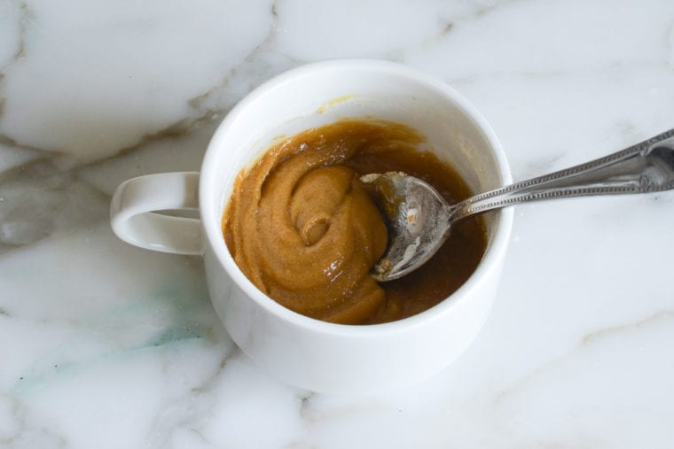 cookie in a mug batter