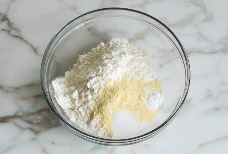 dry ingredients for olive oil cake