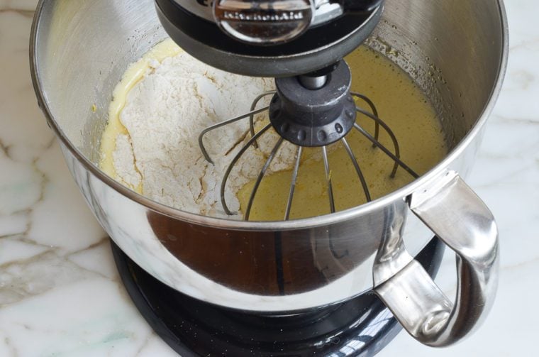 adding dry ingredients