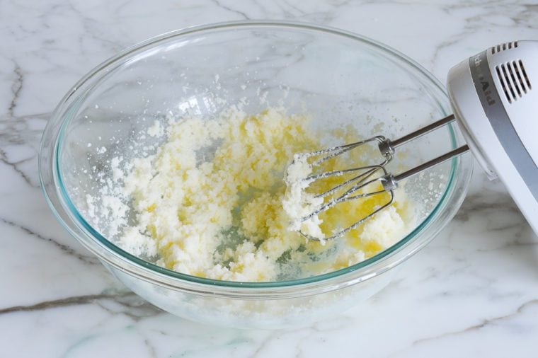 creamed butter and sugar