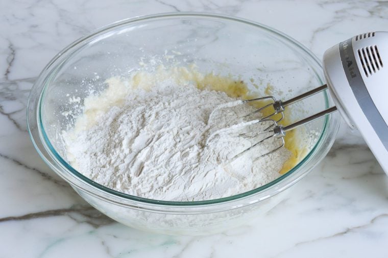 adding dry ingredients