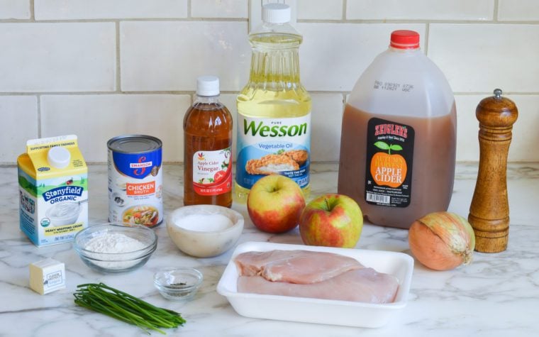 chicken fricassee with apples ingredients
