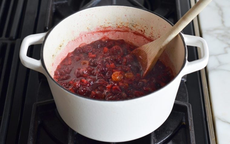 mixture after simmering for 45 minutes